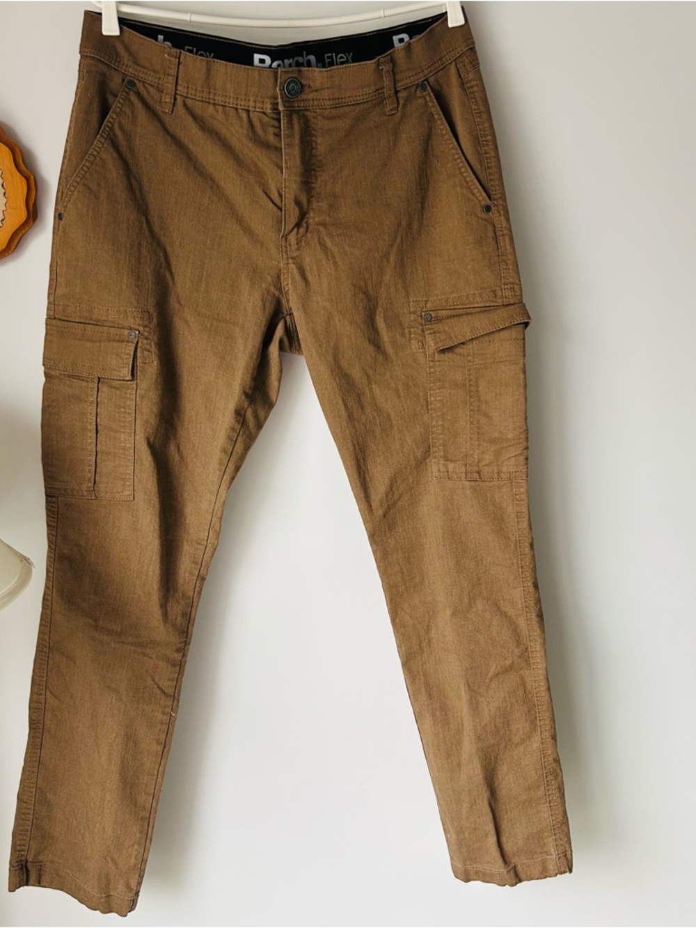 Bench Men's Tan Cargo Pants - Utility Pocket Trousers